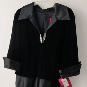 *NEW* Wms. Sz. 14P Black High Low Cocktail Dress